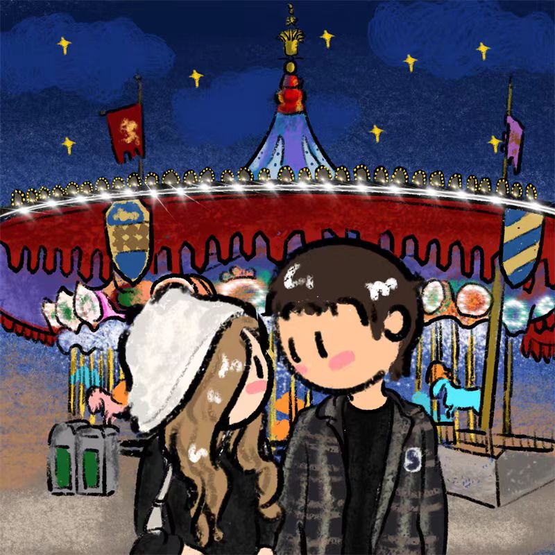 手绘头像定制油画代画手绘空间背景图全家福