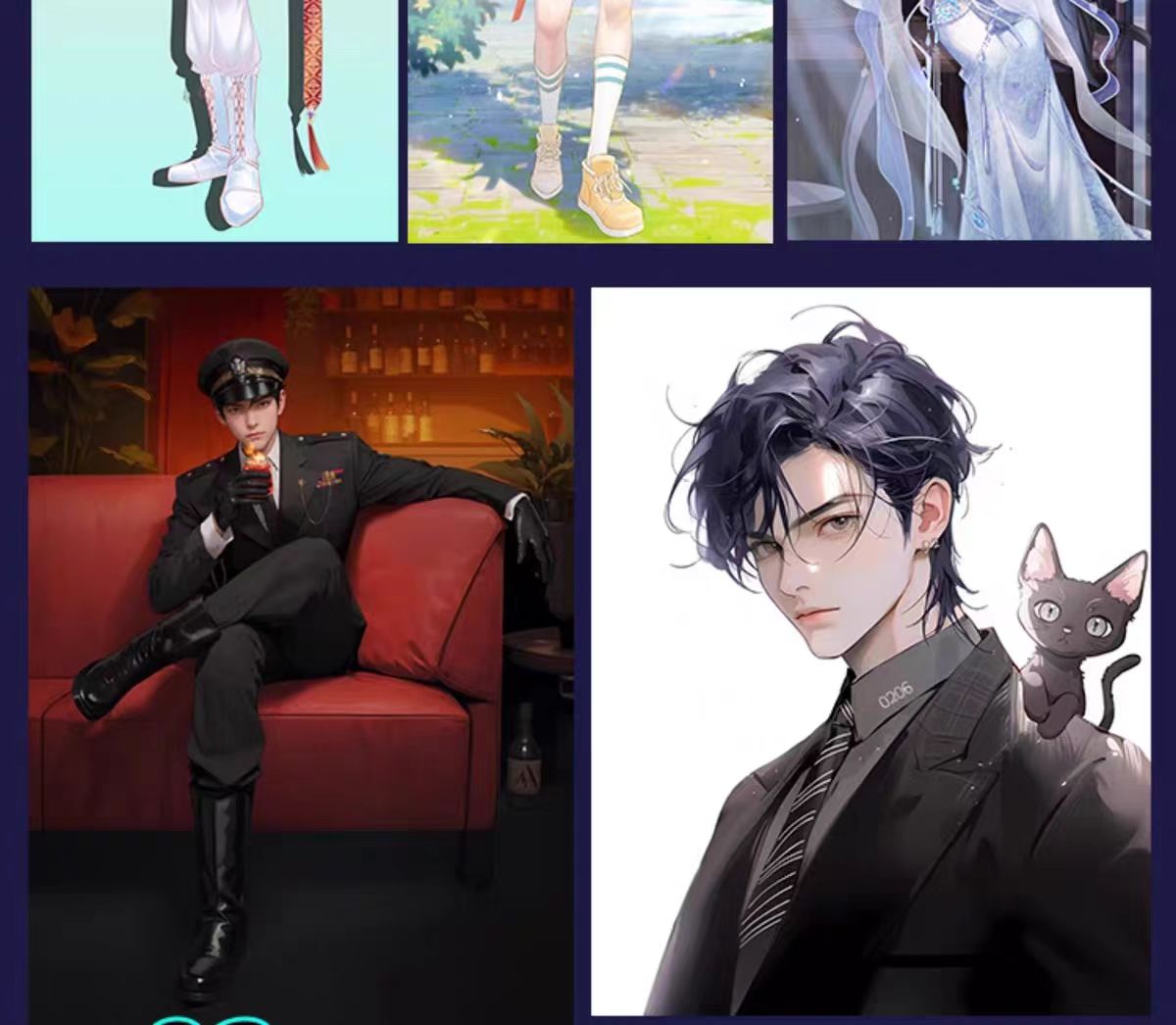 游戏角色设计cg原画人设立绘代画