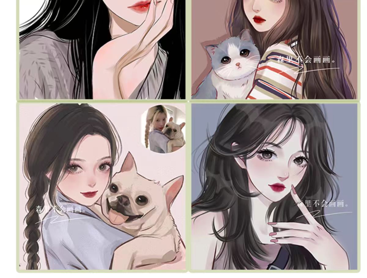 q版手绘头像定制作情侣照片约稿