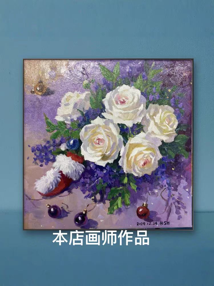 手绘定制油画风景画人物肖像画代画定金支付