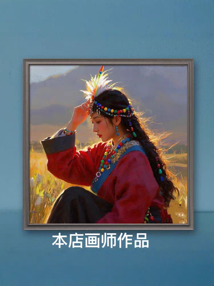 手绘定制油画风景画人物肖像画代画定金支付